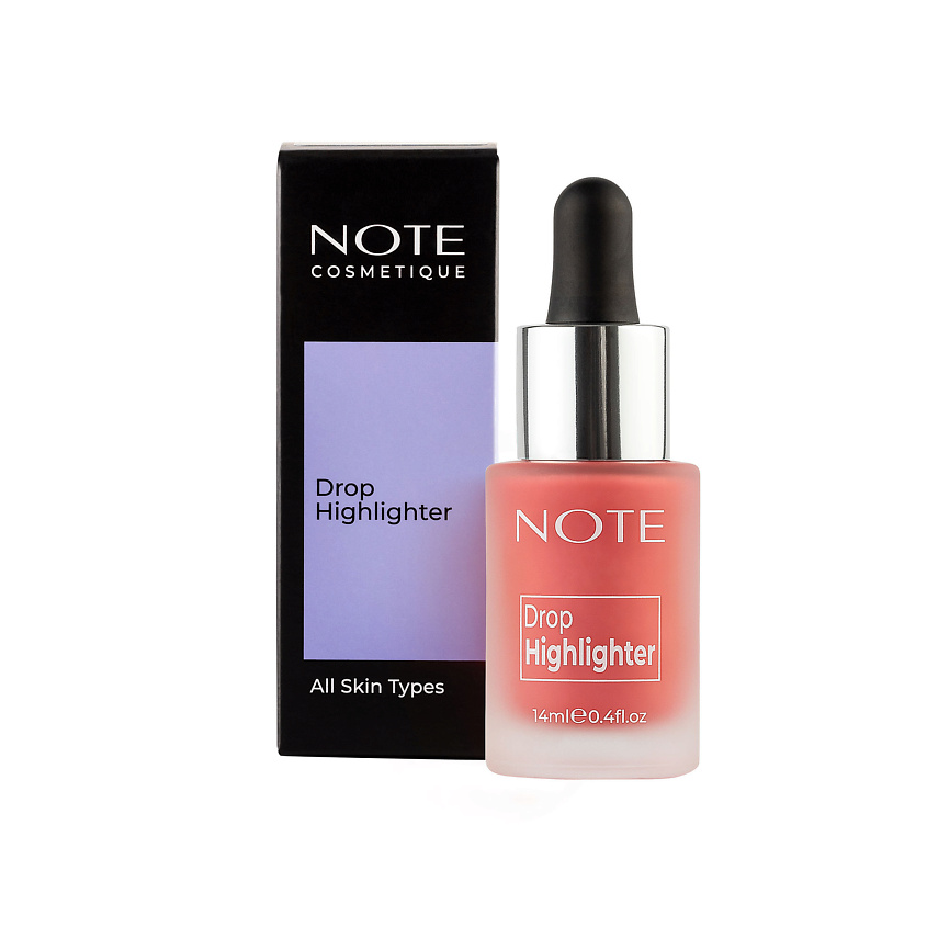 Изображение товара Жидкий хайлайтер для лица NOTE COSMETIQUE Тон 01 Pearl Rose сияние и мерцание