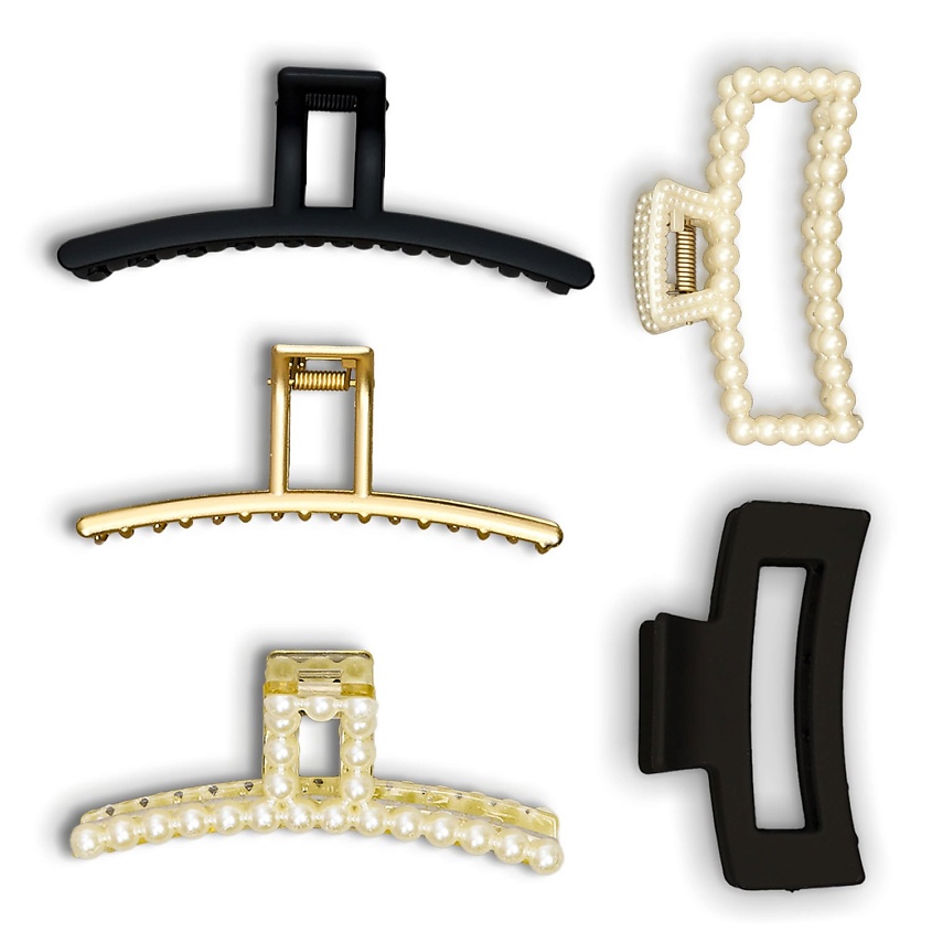 Изображение товара ZIKOLKI STORE Заколка крабик аксессуар для волос подарочный набор крабов, подарок женский, 5 шт