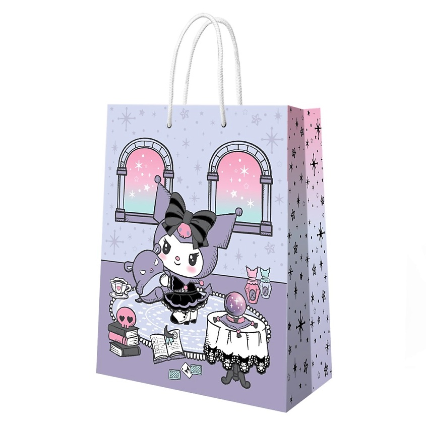 Изображение товара Подарочный пакет Kuromi 180x227x100 мм яркий с ручками для подарка