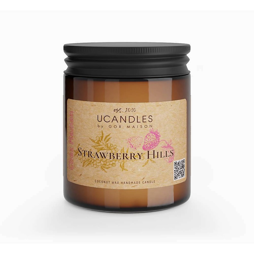 Изображение товара UCANDLES Свеча Strawberry Hills Chez Maman VASO, 200 г - ароматическая свеча