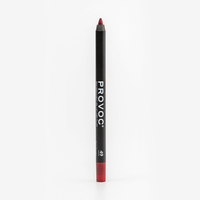 Изображение товара PROVOC Полуперманентный гелевый карандаш для губ Бордовый 24 часа стойкости
