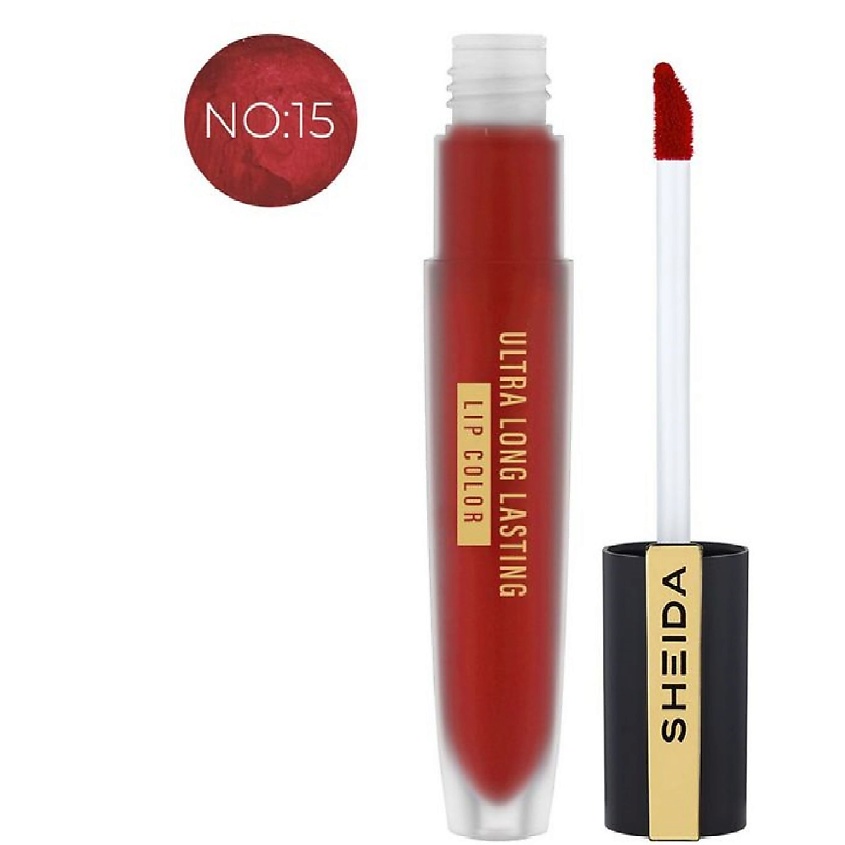 Изображение товара SHEIDA Водостойкая жидкая помада для губ, бордовый, темно красный