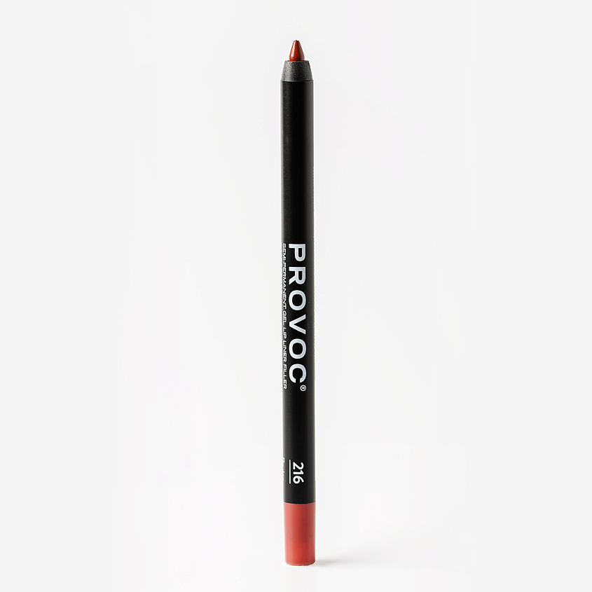 Изображение товара PROVOC Полуперманентный гелевый карандаш для губ Коричнево-красный 24 часа стойкий