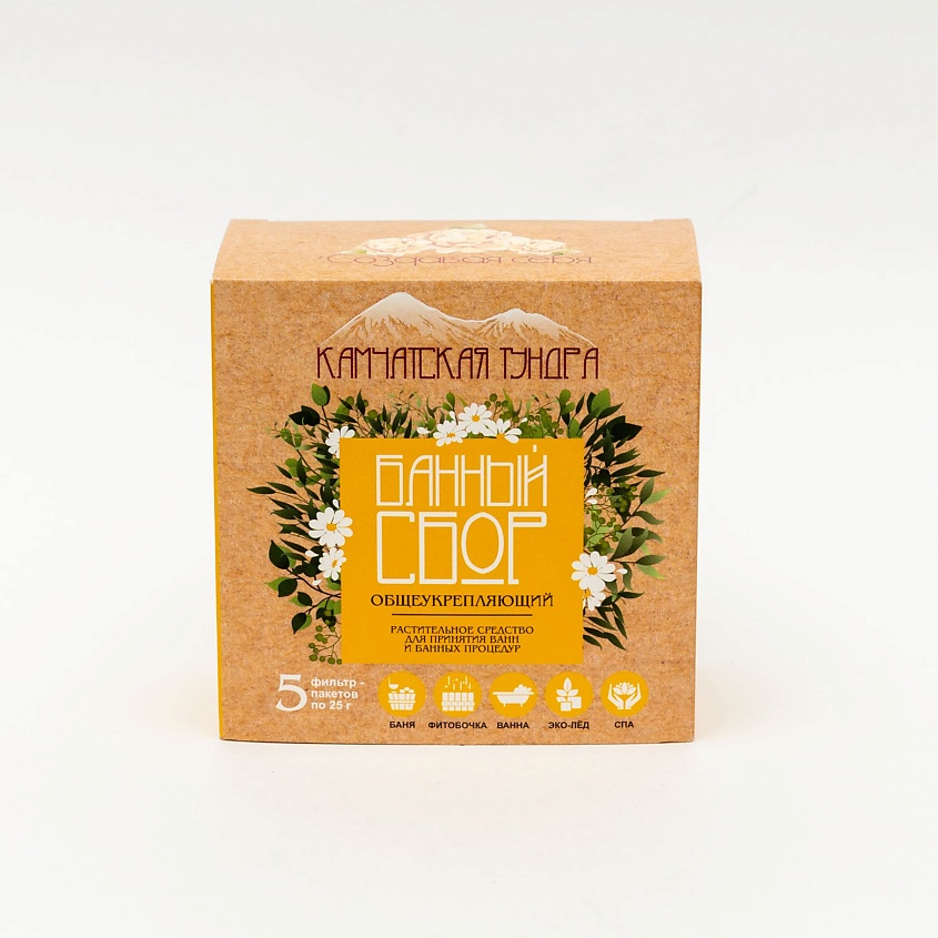 Изображение товара СОЗДАВАЯ СЕБЯ Сбор банный "Камчатская тундра: Общеукрепляющий", 5 фильтр-пакетов