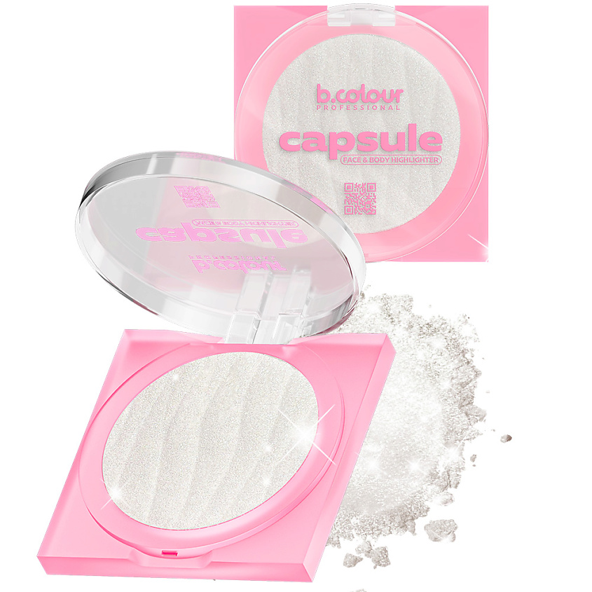 Изображение товара B.COLOUR PROFESSIONAL Хайлайтер для лица и тела CAPSULE, 02 Milky way