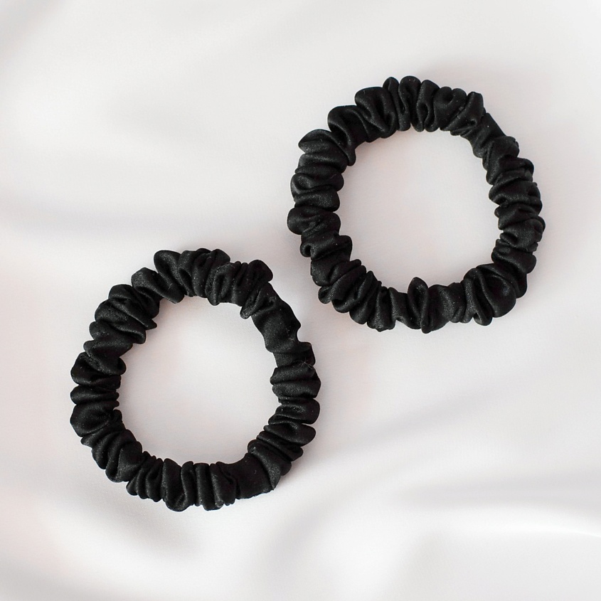 Изображение товара 8 HORAS OF SILK Набор из 2 узких детских шелковых резинок, Midnight