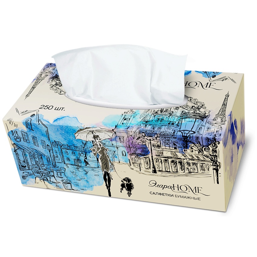 Изображение товара ЭЛАРАHOME Бумажные салфетки Вечер в Париже 750 шт - стильные и безопасные