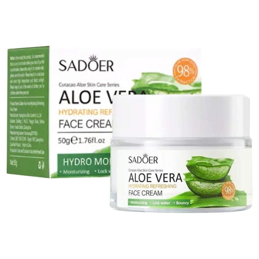 Изображение товара SADOER Крем для лица увлажняющий и питательный с соком алоэ вера, 50 гр