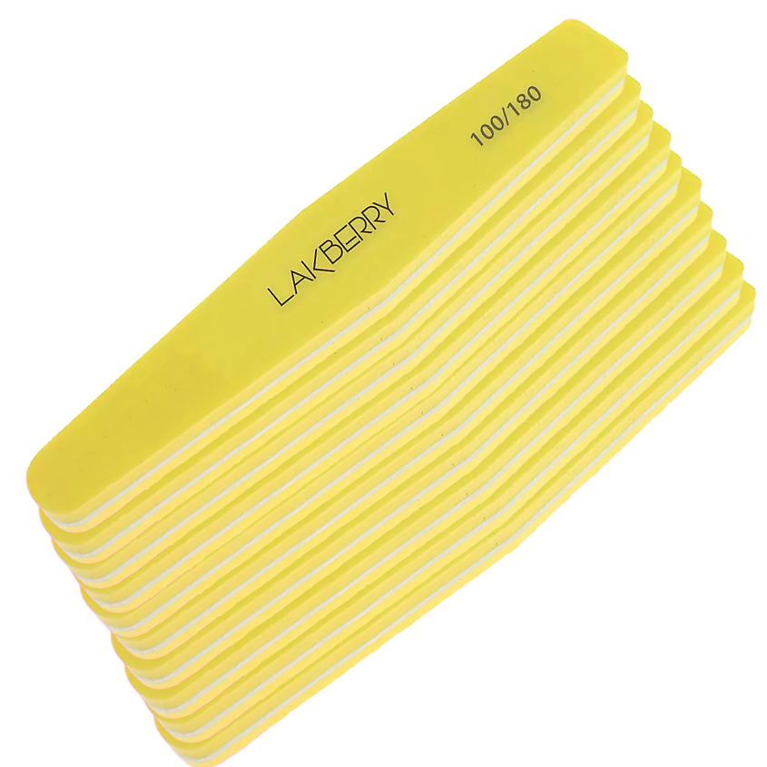 Изображение товара GET THE REASON LAKBERRY Пилка-баф для шлифовки ногтей ромб 100/180, набор, 10 шт.