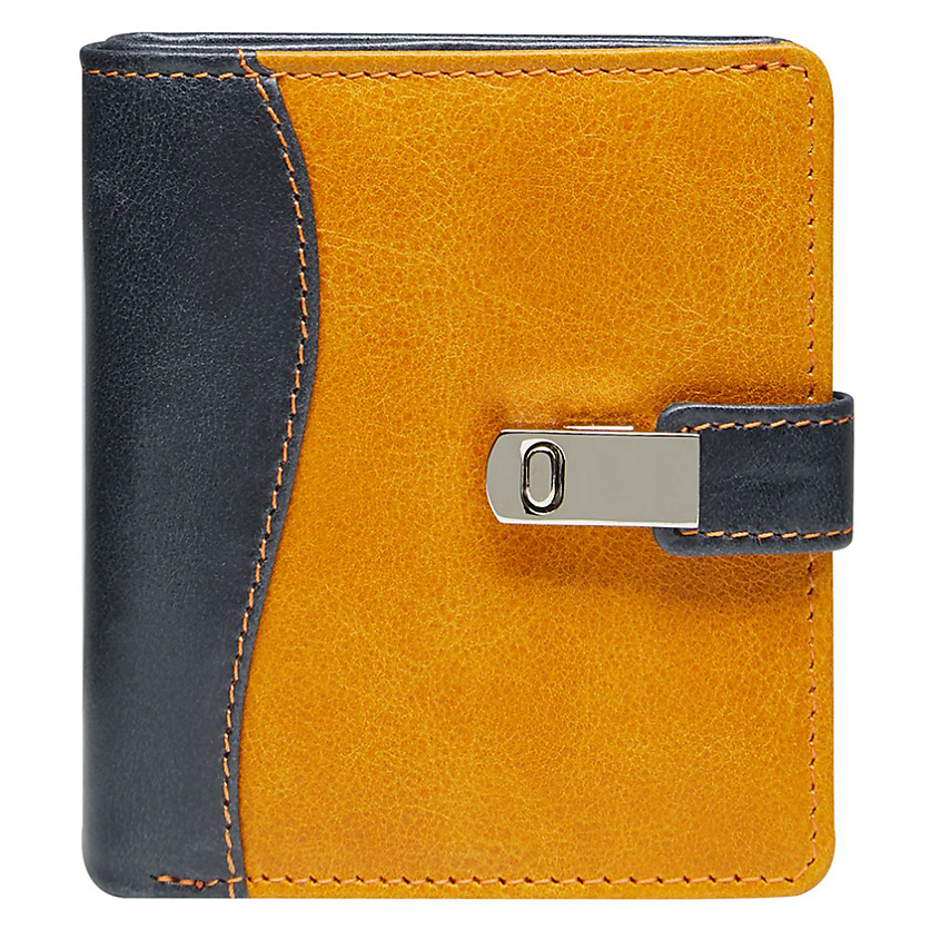 Изображение товара Форте женский кошелёк из натуральной кожи желтый с магнитным замком