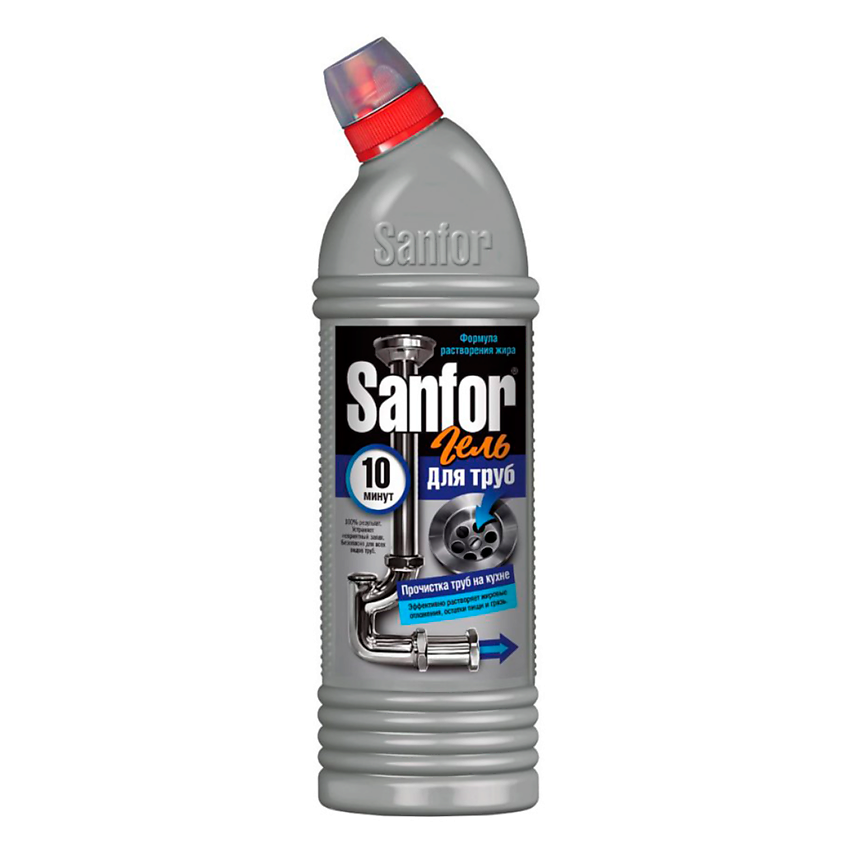 Изображение товара Средство для очистки канализационных труб на кухне 750 мл САНФОР