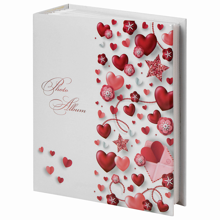 Изображение товара BRAUBERG Фотоальбом Любовные истории на 304 фото 10х15см, Тип листов: полипропиленовые листы с карманами. Макс. количество фотографий: 304 шт. Размер фотографий: 10х15 см. Тип обложки: твердая. Дизайн: Romantic. Количество листов: 76 шт. Размер лис