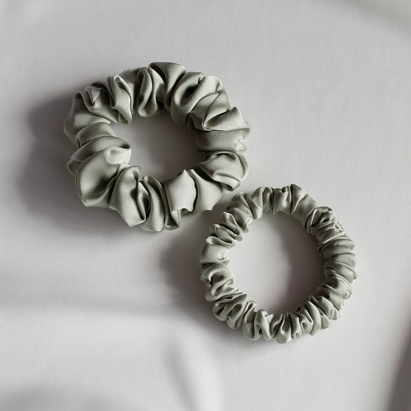 Изображение товара Набор из 2 резинок для волос из искусственного шёлка 8 HORAS OF SILK Grey