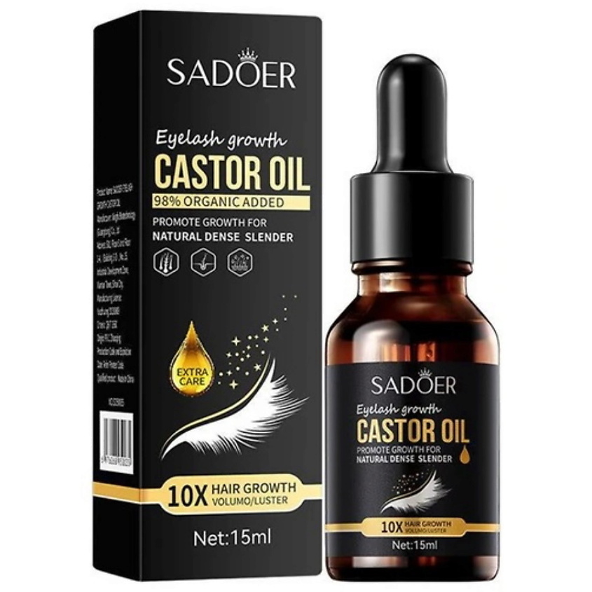 Изображение товара SADOER Касторовое масло для роста ресниц, 15 мл.