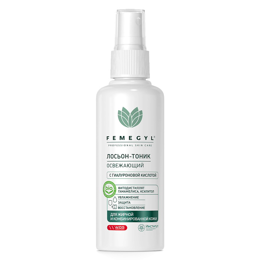 Изображение товара FEMEGYL Освежающий лосьон-тоник с гиалуроновой кислотой, 100 мл