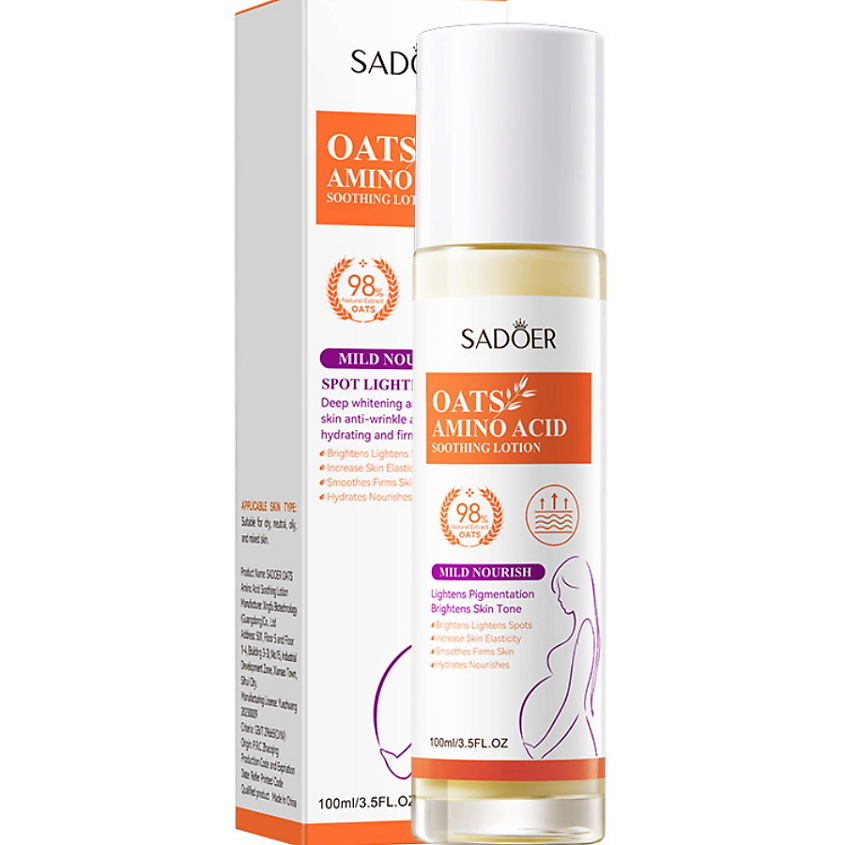 Изображение товара SADOER Лосьон для лица успокаивающий с экстрактом овса и аминокислотами, 100 мл.