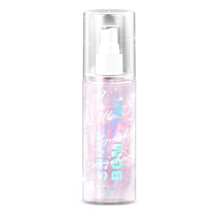 Изображение товара 7DAYS Мист для тела, лица и волос SHINE, BOMBITA!, 04 Light Pink