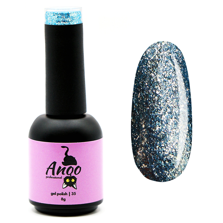 Изображение товара ANQO Гель-лак с фольгой, 35 оттенок