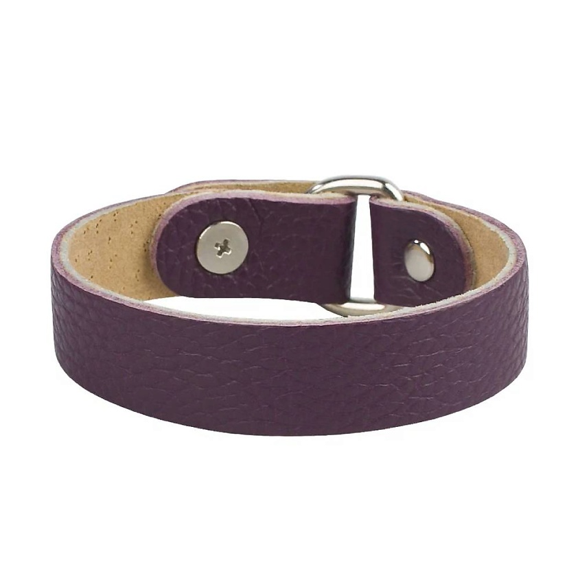 Изображение товара Женский браслет из натуральной кожи с регулировкой и фиолетовым цветом