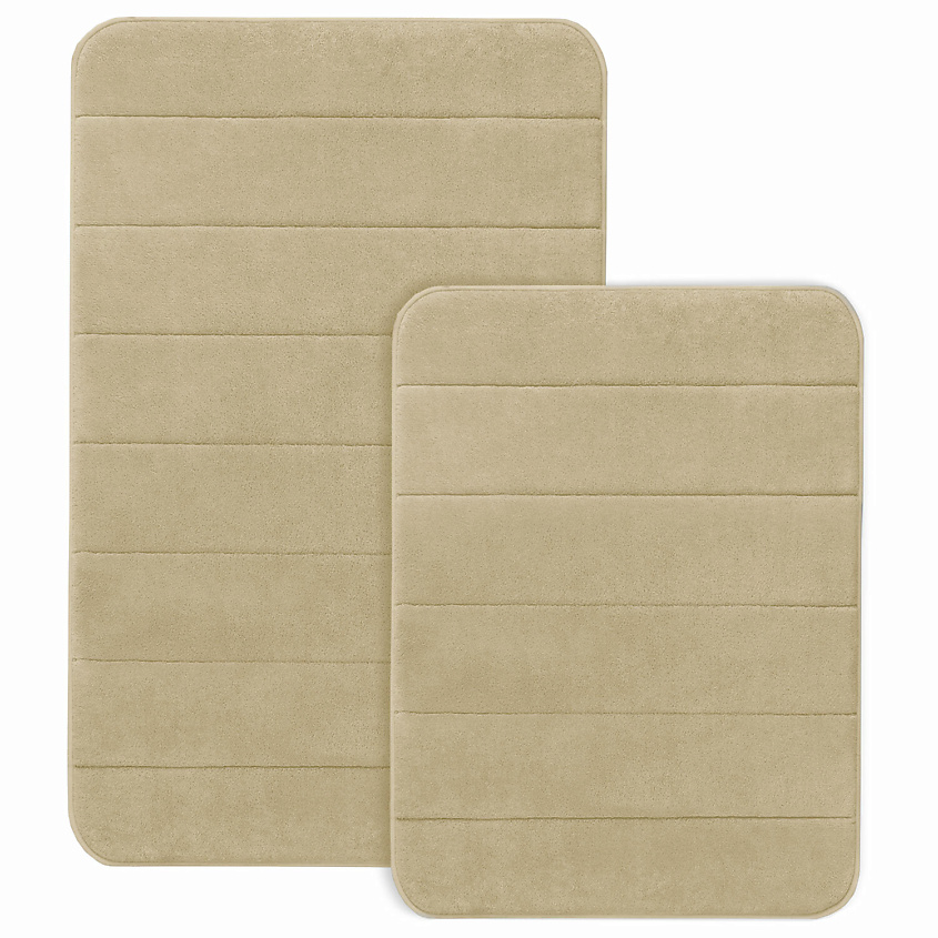 Изображение товара LAIMA Комплект ковриков MEMORY EFFECT для ванной, HOME, Размер коврика для ванной (ДхШ): 50х80 см. Размер коврика для туалета (ДхШ): 40х60 см. Толщина: 15 мм.