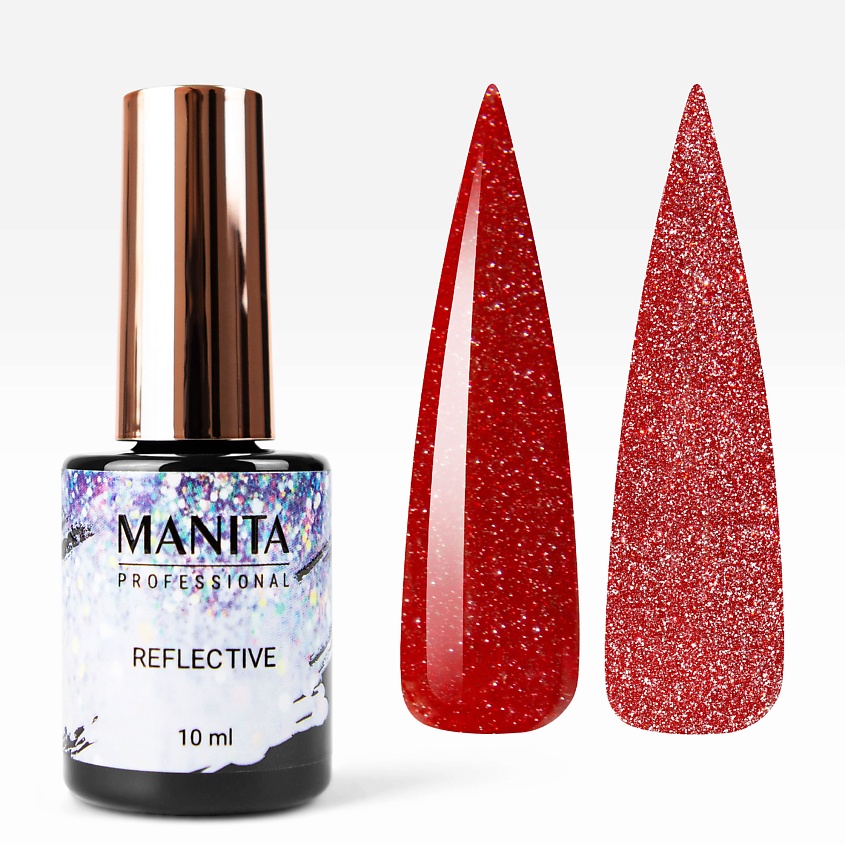 Изображение товара MANITA Reflective: светоотражающий гель-лак для ногтей, Красный