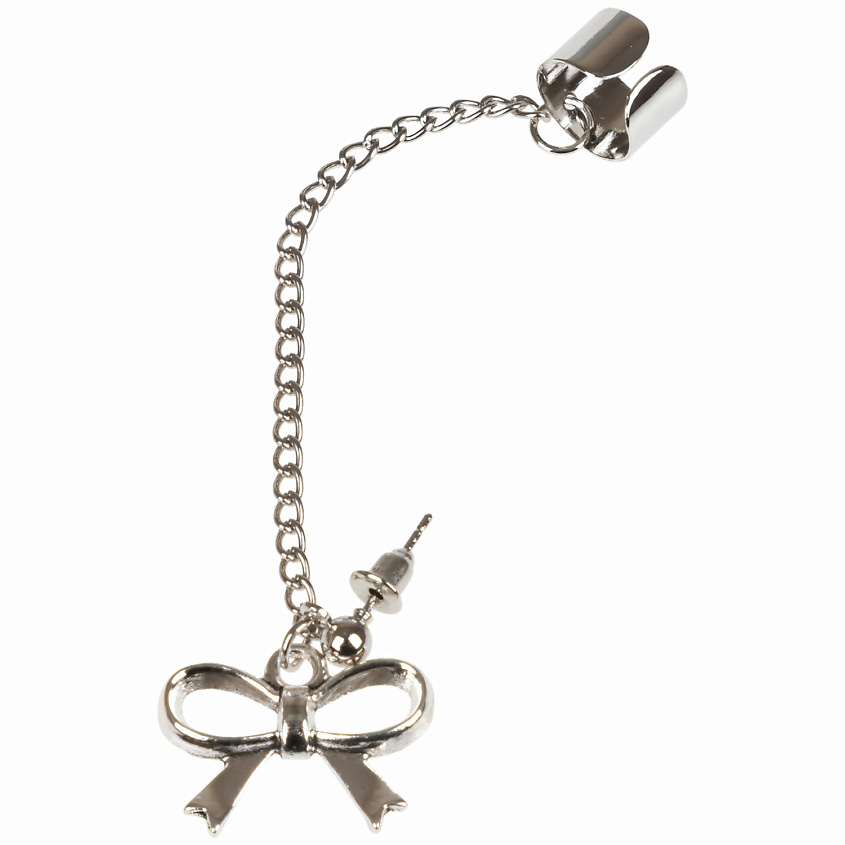 Изображение товара Лукки серьга-каф с цепочкой и бантиком для женщин элегантный аксессуар
