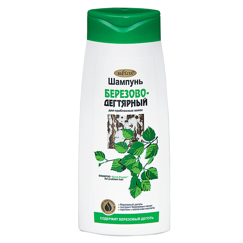 Изображение товара БЕЛИТА Шампунь для проблемных волос Березово-дегтярный, 480 мл
