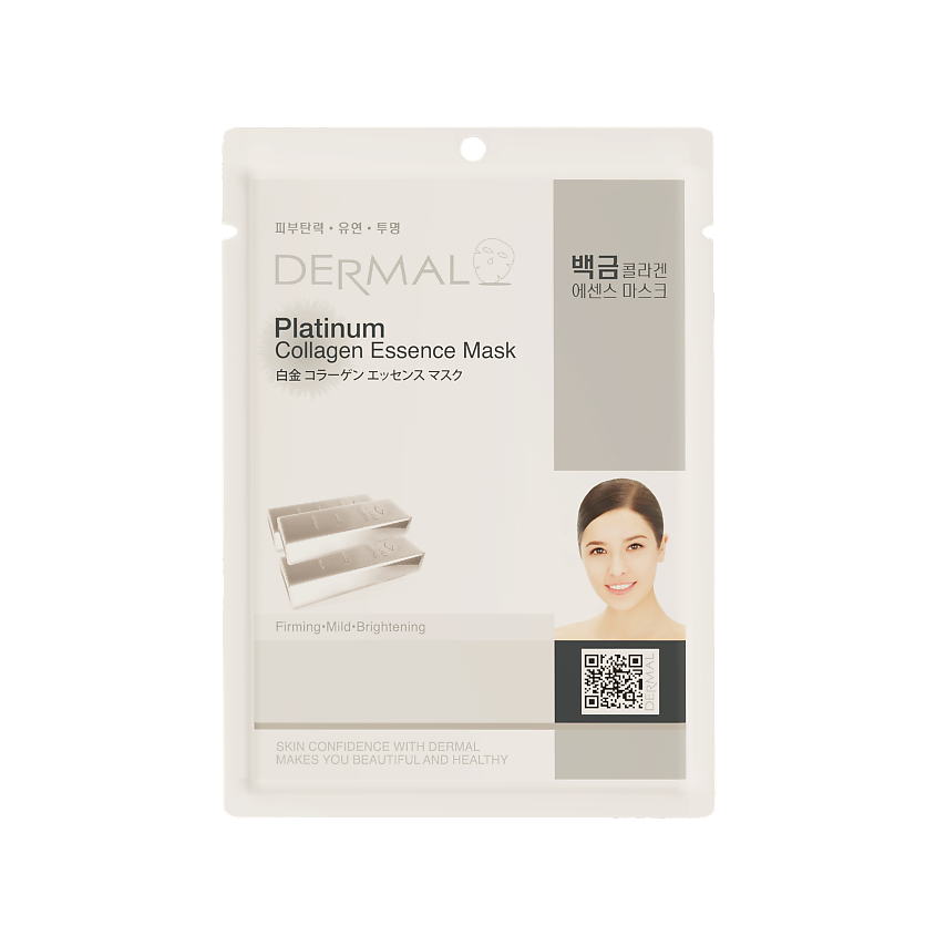 Изображение товара DERMAL Тканевая маска с платиной и коллагеном, 23 г для упругой и молодой кожи