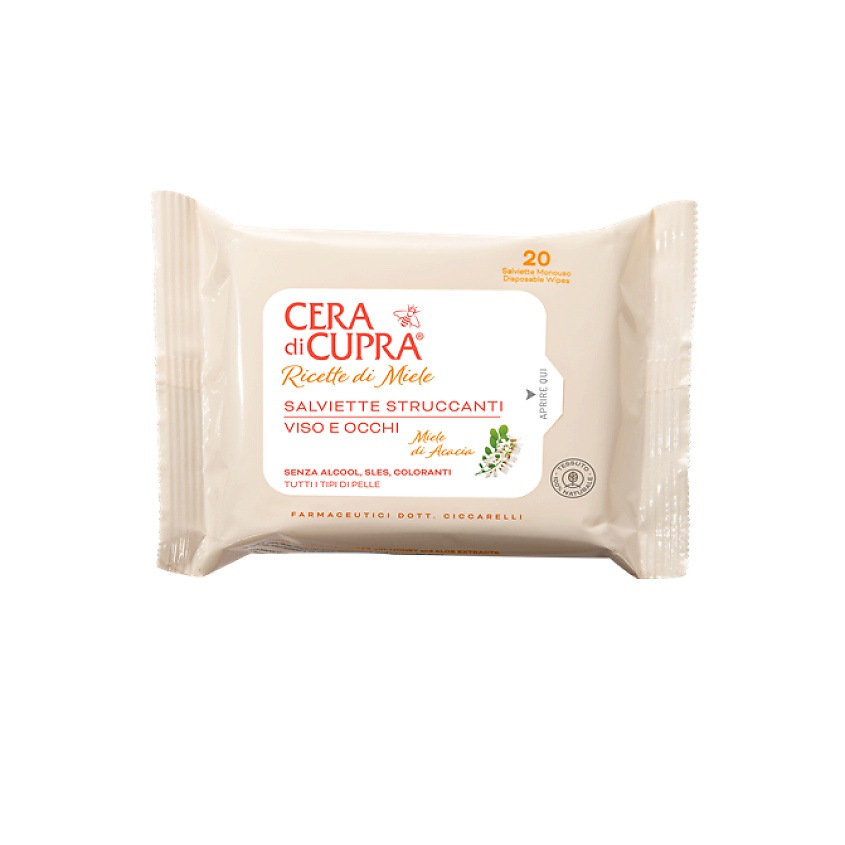 Изображение товара CERA DI CUPRA Салфетки для снятия макияжа Salviette Struccanti, 20 шт