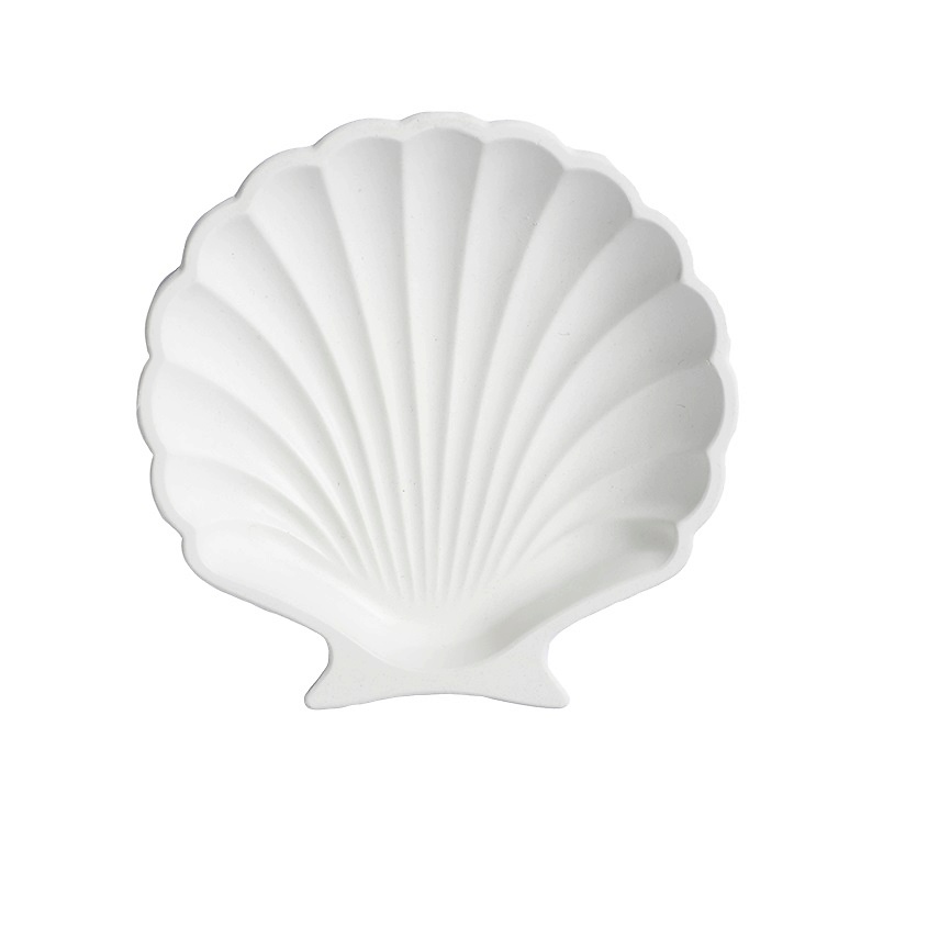 Изображение товара ROKKYHOME Подставка декоративная Ракушка, Цвет: белый