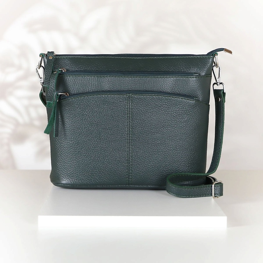 Изображение товара Женская натуральная кожаная сумка кросс-боди AKTORRIS с тремя отделениями