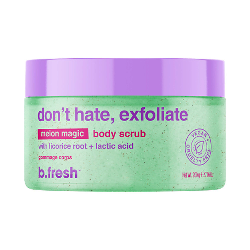 Изображение товара B.FRESH Скраб для тела don't hate, exfoliate body scrub, 200 г