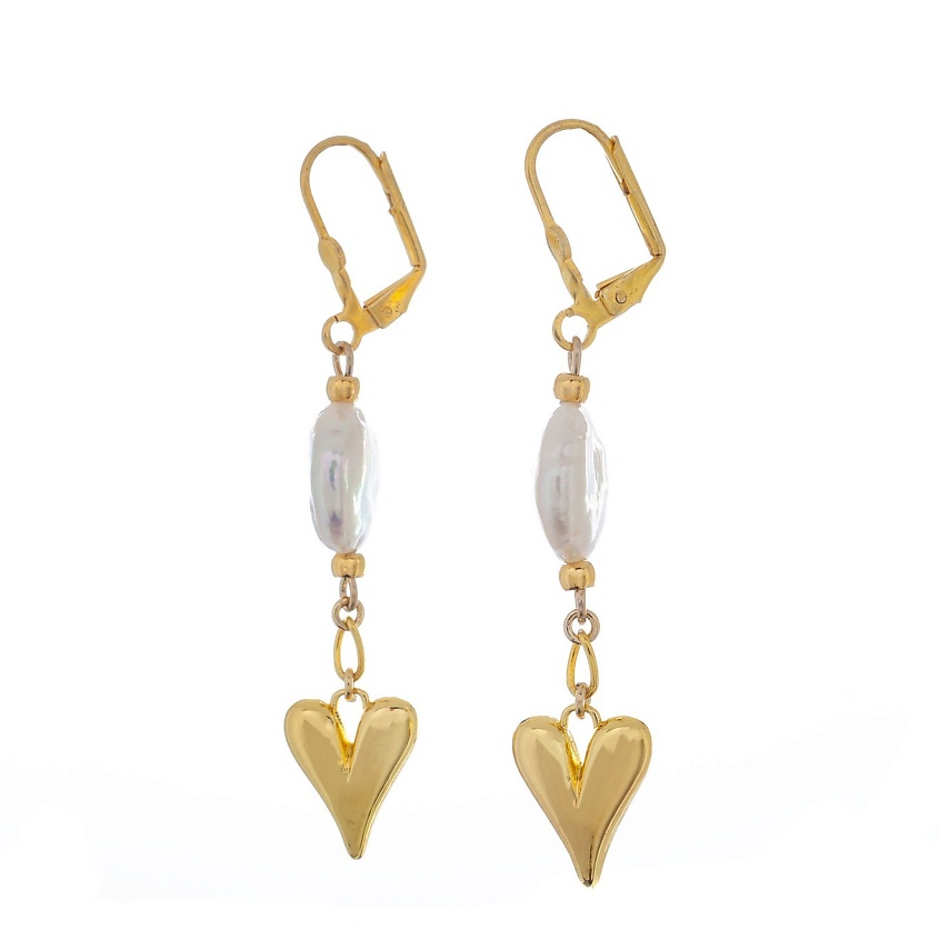 Изображение товара LANZEROTTI Серьги, Splendore, с жемчугом и сердцем, 1 шт