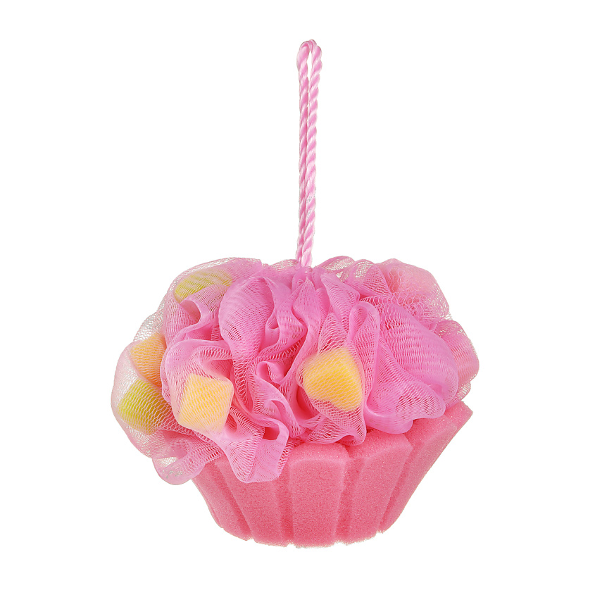 Изображение товара Мочалка для тела ГЛОУГИРЛ Капкейк 13х13х10 см синтетические материалы