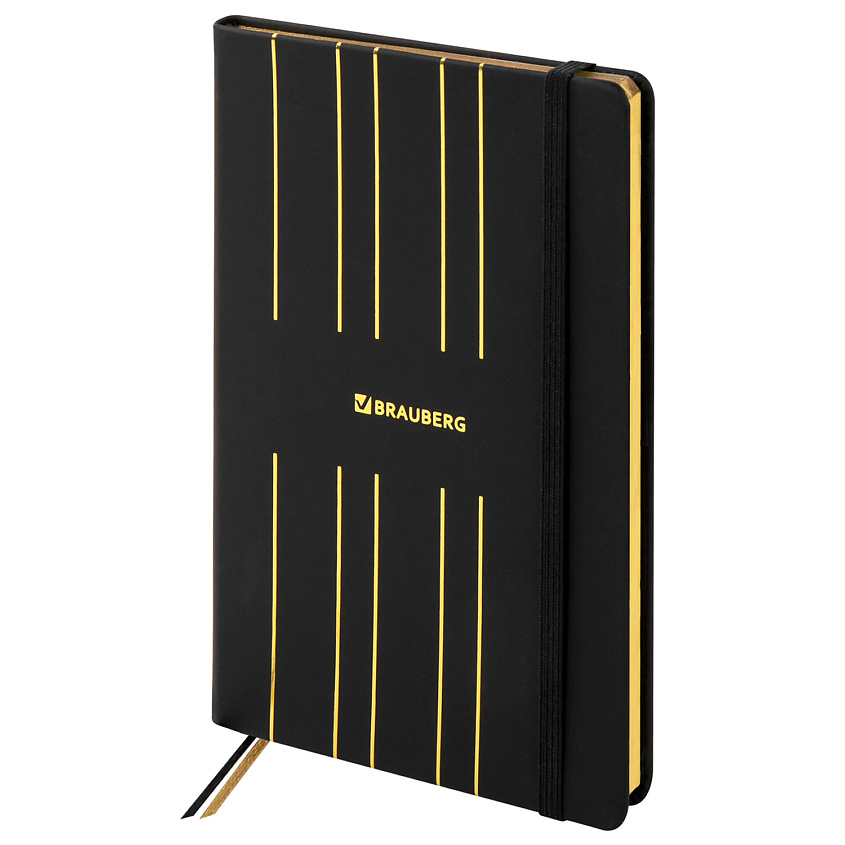 Изображение товара Блокнот А5 TOUCH черный BRAUBERG - стильный и практичный офисный блокнот