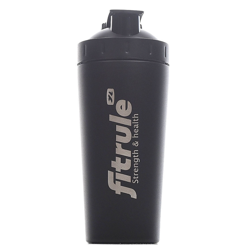 Изображение товара FITRULE Шейкер алюминиевый с прозрачной вставкой, 700мл, Черный