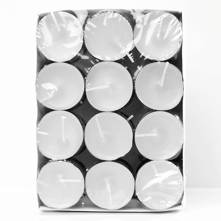 Изображение товара ИНДОКИТАЙ Набор свечей в гильзе, чайные без аромата, Белый