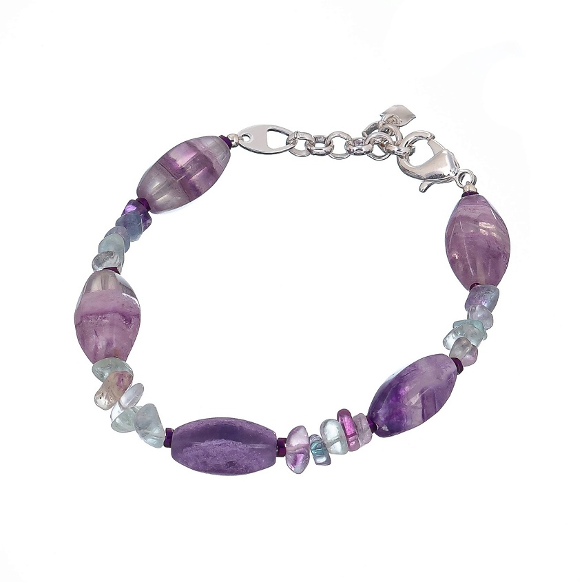 Изображение товара LANZEROTTI Браслет Ispirazione, флюорит, цвет: Фиолетовый, размер: 20
