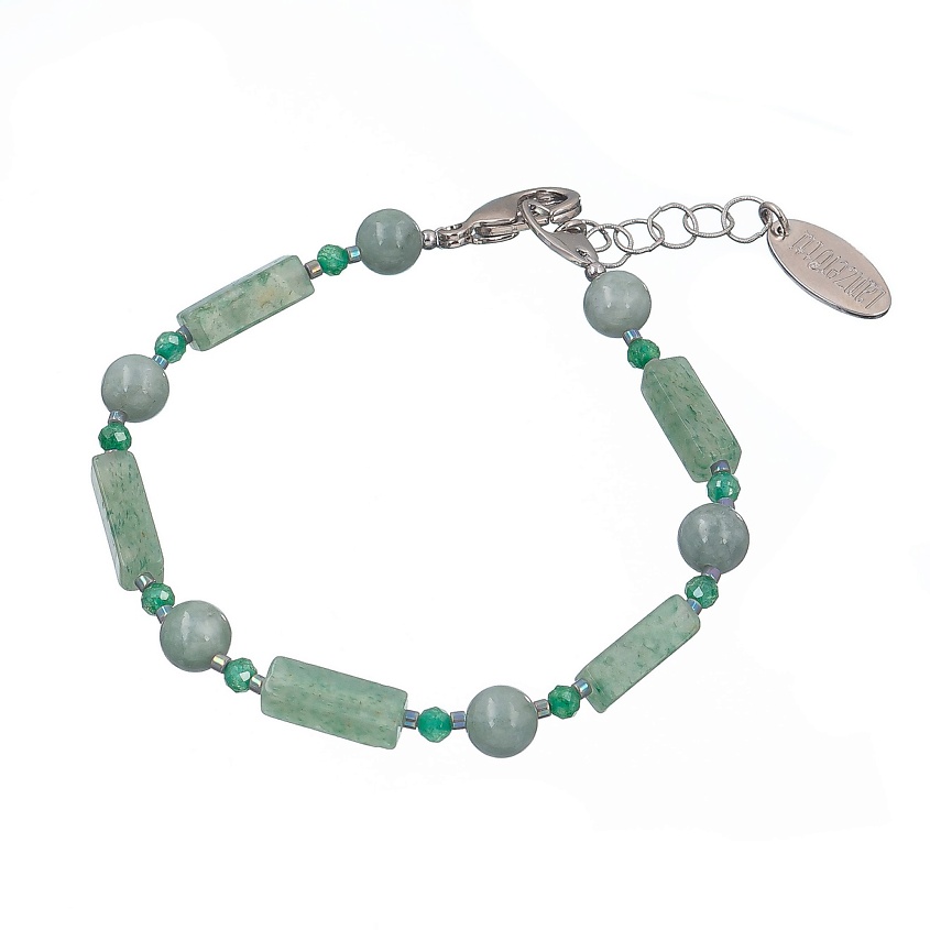 Изображение товара Браслет Ispirazione из агата и циркония зеленого цвета 21 см LANZEROTTI