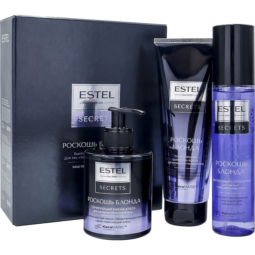 Изображение товара ESTEL PROFESSIONAL Набор средств по уходу за волосами Роскошь Блонда, Шампунь 250 мл + спрей для волос 200 мл + маска 200 мл