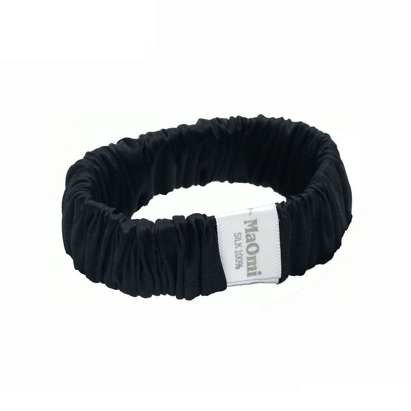 Изображение товара MAOMI Резинка для волос из натурального шёлка "UNO-20", Черный (Black)