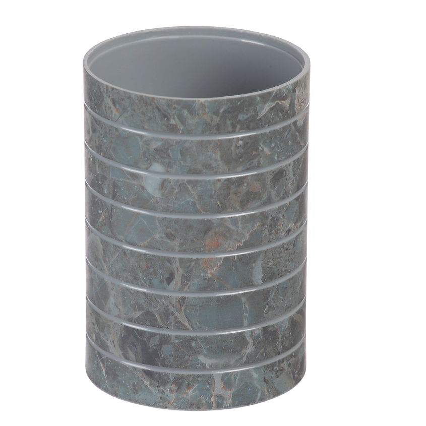 Изображение товара Стакан для зубных щеток VANSTORE Малахит зеленый пластиковый для ванной комнаты