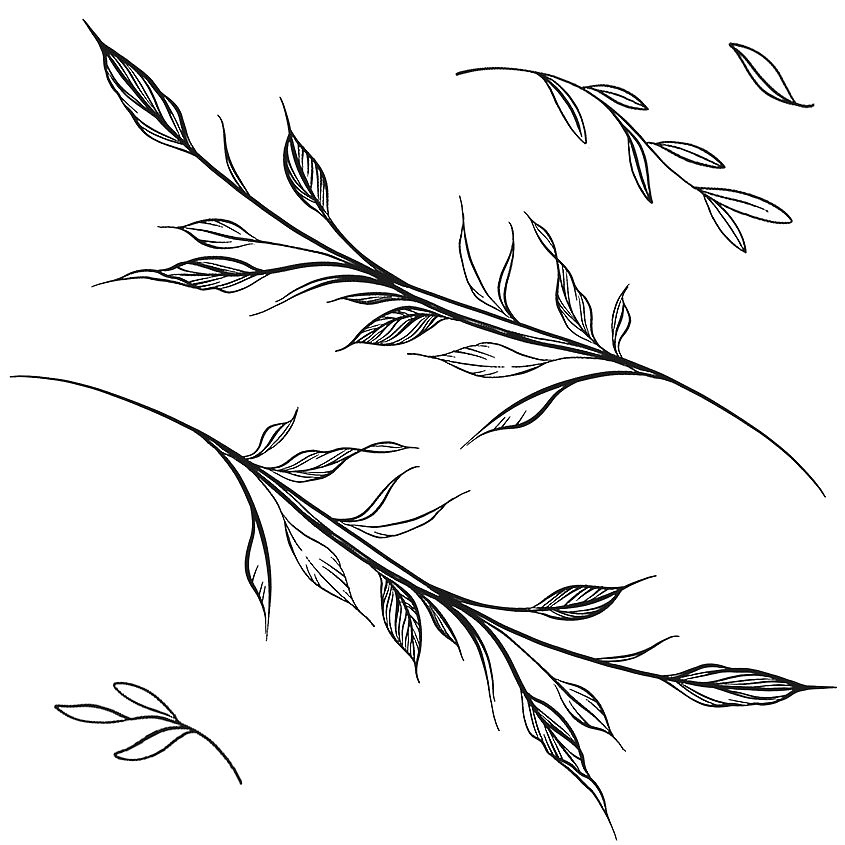 Изображение товара PRINT FACTORY Переводная Временная Татуировка Набор Веточки, Переводная тату Черные веточки - создана для симметричного нанесения на Твои плечи, запястья и, конечно, ключицы. Размер: 12х16 см