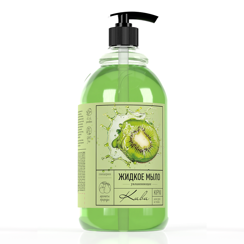 Изображение товара KIPNI Мыло жидкое универсальное с дозатором "Киви", 1000 мл