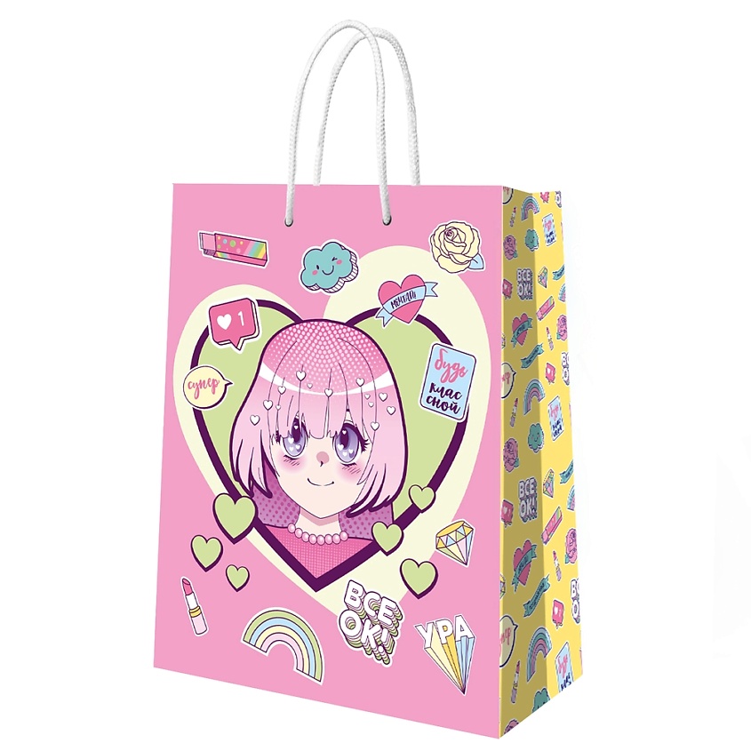 Изображение товара Подарочный пакет Пастельный 250х350х100 мм с ручками-шнурками