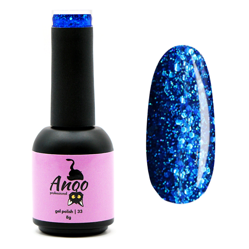 Изображение товара Гель-лак ANQO 33 оттенок - стойкое покрытие с ярким цветом и высоким блеском