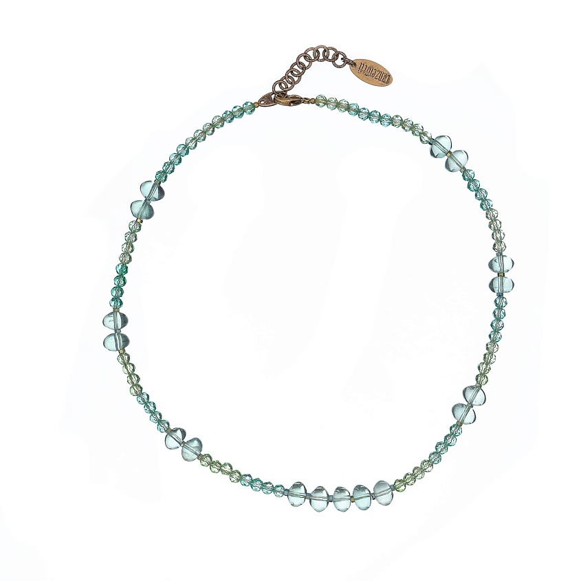 Изображение товара Колье Ispiruzione из флюорита и кристаллов зеленое, модель 44