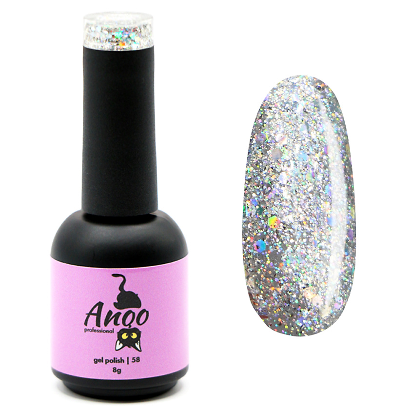 Изображение товара Гель-лак для ногтей ANQO 58 оттенок стойкое покрытие быстрый сушке