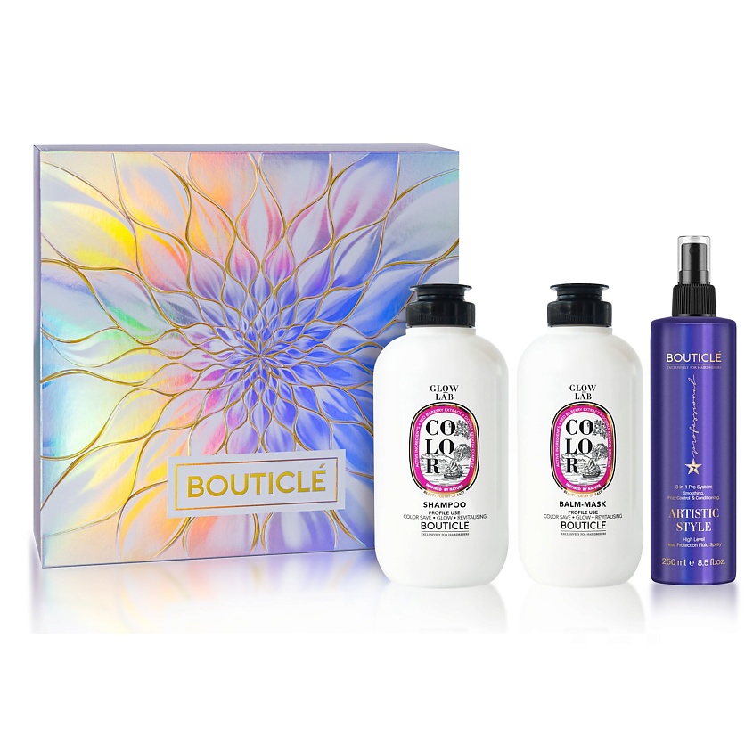 Изображение товара BOUTICLE Подарочный набор сохранение цвета и восстановление структуры окрашенных волос, 250 мл +250 мл + 250 мл