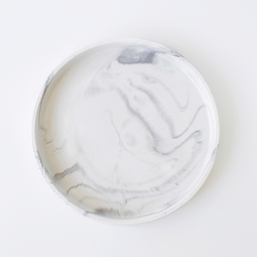 Изображение товара ROKKYHOME Поднос декоративный круглый, цвет: Белый